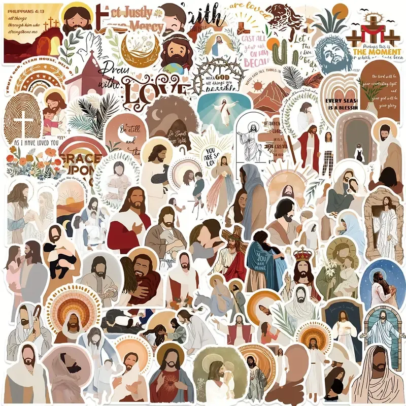 200pcs Jesus Christian Stickers for Journaling Bible Verse Jesus Faith Stickers for Vision Board Aesthetic Christian Gifts for Women Adults Laptop Scrapbook Religious Suppiles