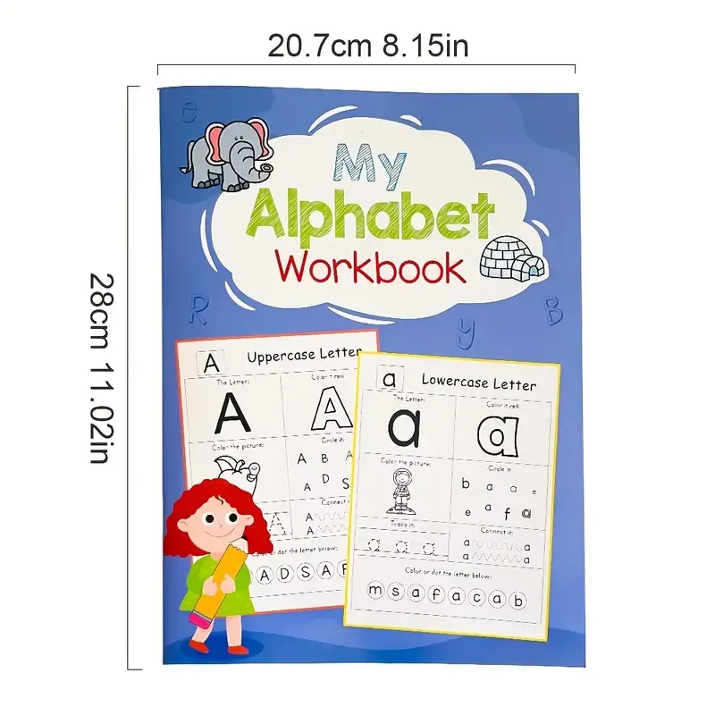 53-Page Comprehensive Alphabet Phonics Workbook - Learn English Language with 26 Letters A-Z, Fun Coloring Activities for Preschool and Kindergarten Learning - Perfect for Early Childhood Education and Language Development