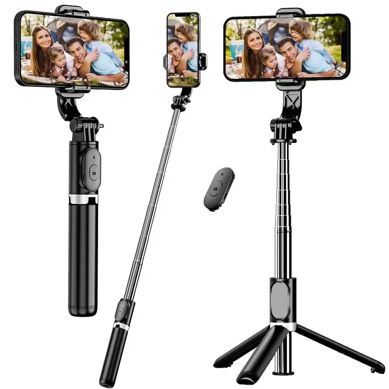 40 Extendable All-in-1 Cell Phone Selfie Stick Tripod with 360°Rotation