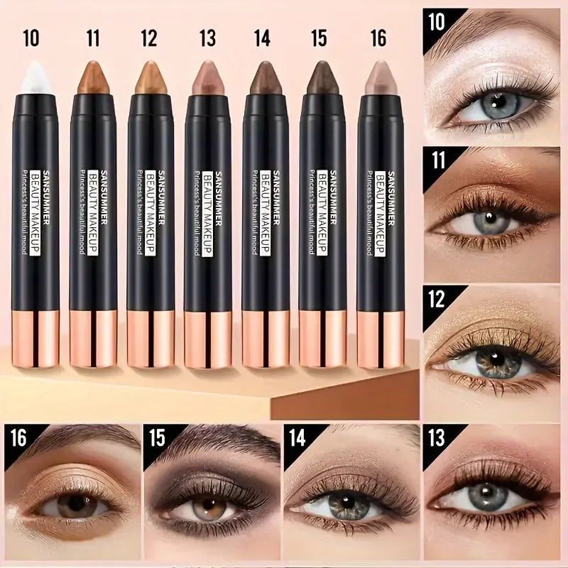 7pcs of Eye Shadow Stick Suit Waterproof Eye Shadow Stick