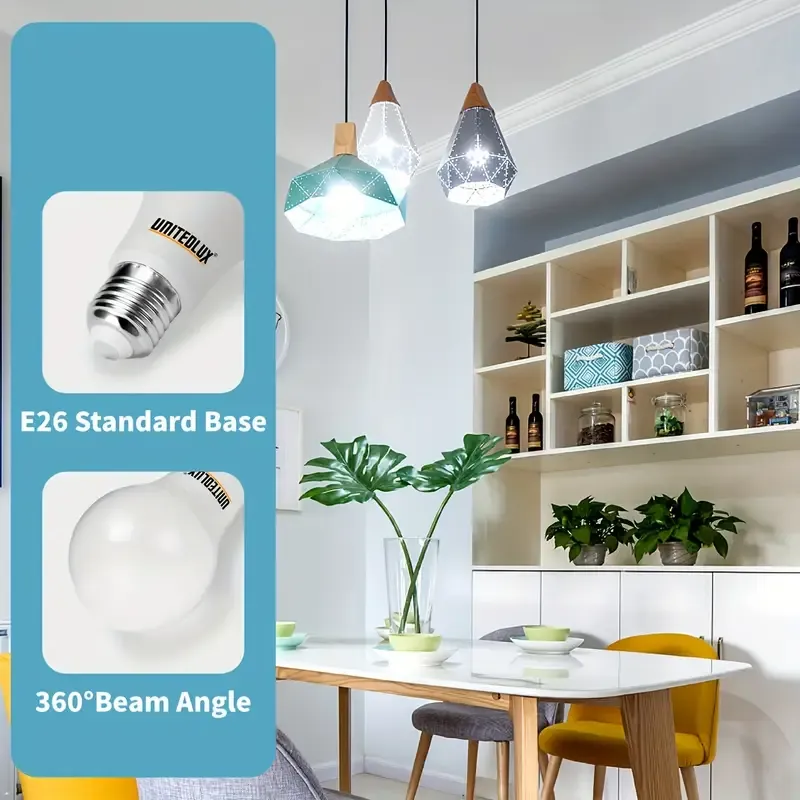 4pcs A19 LED Light Bulbs, 9W, Equivalent to 60W with 800 Lumens, E26, Non-dimmable, Operate at 110V Voltage, And Are Only Suitable for Use in The US And Canada. Non-Dimmable, Home, Office, And Commercial Use.