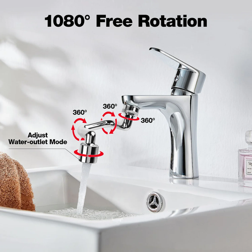 Banheiro personalizado de fábrica Nova chegada M24 1080 graus 2 funções Braço rotativo água salvar torneira extensor Aerator