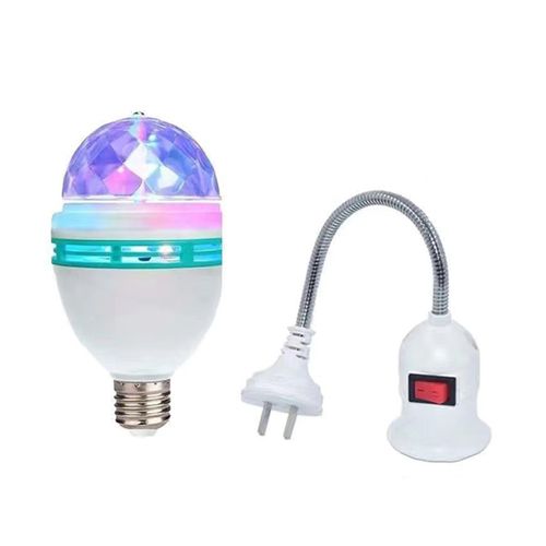 Mini E27 6w cor giratória cristal bola mágica diodo emissor de luz Rgb lâmpada de palco festa de natal disco Dj lâmpada eficaz