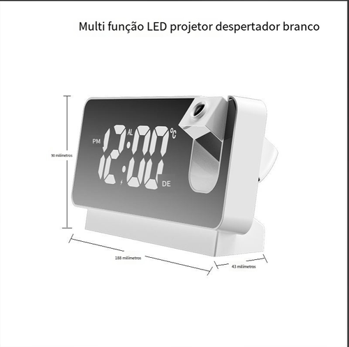 Despertador inteligente novo relógio eletrônico de projeção luminoso despertador silencioso