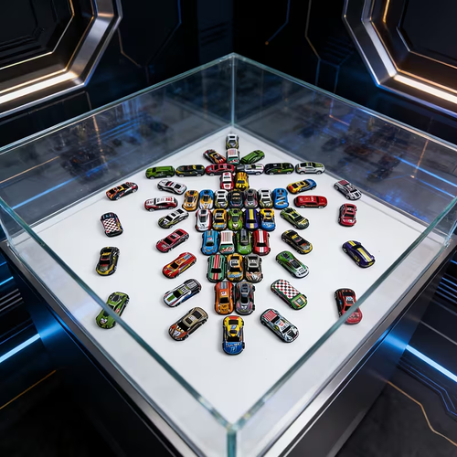 50-teiliges cooles Spielzeugauto-Modellset für Jungen – inklusive optionale Aufbewahrungstasche