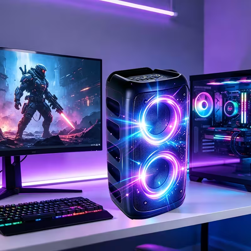 PORTABLE HIGH POWER Wireless 5.3 PARTY BOX LOUDESTEAKER, RGB RHYTHM LIGHTS, TWS WIRELESS STEREO, KARAOKE LOUDESTEAKER mit MIKROFON, SUPPORT USB TF KARTEN FM RADIO HEAVY BASS OUTDOOR LOUDESTEAKER