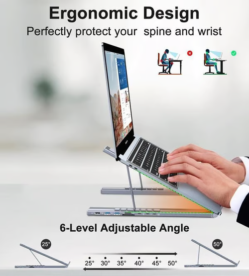 ⚡🔥 8-in-1 USB-C Laptop Stand,Best Gifts💻