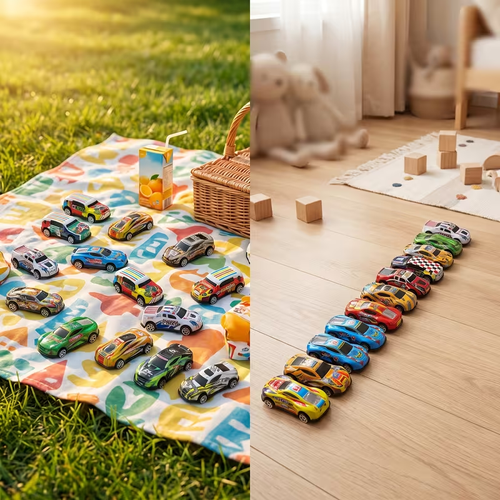 50-teiliges cooles Spielzeugauto-Modellset für Jungen – inklusive optionale Aufbewahrungstasche