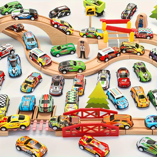50-teiliges cooles Spielzeugauto-Modellset für Jungen – inklusive optionale Aufbewahrungstasche