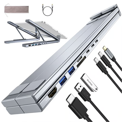 ⚡🔥 8-in-1 USB-C Laptop Stand,Best Gifts💻