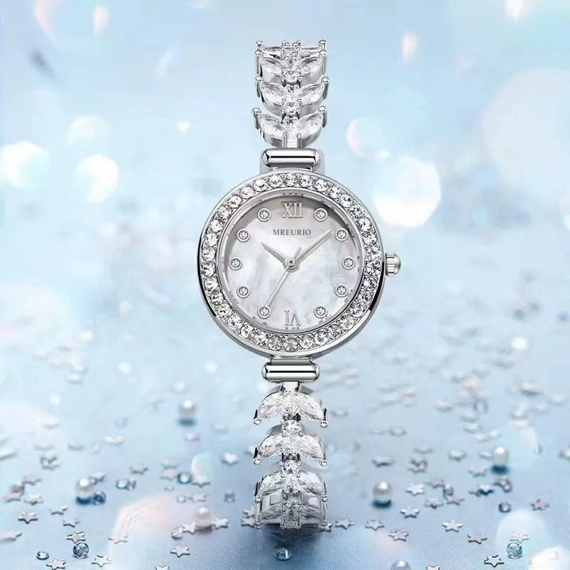 Popular diamond shell mermaid watch women's quartz watch