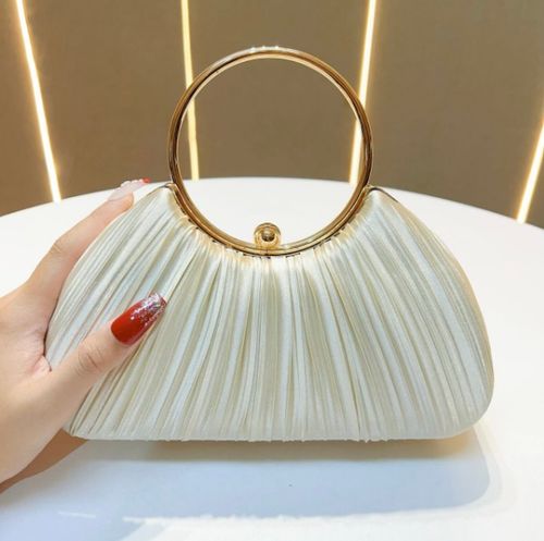 Pleated evening bag, party dress evening bag, lady bag