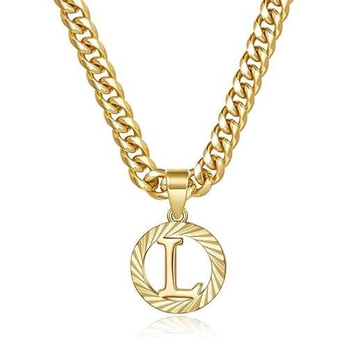 Hot selling hollow round letter necklace simple style clavicle chain necklace does not fade