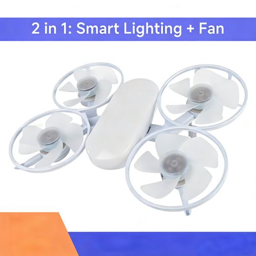 New foldable tri-color dimming ceiling fan light for bedroom LED ceiling light