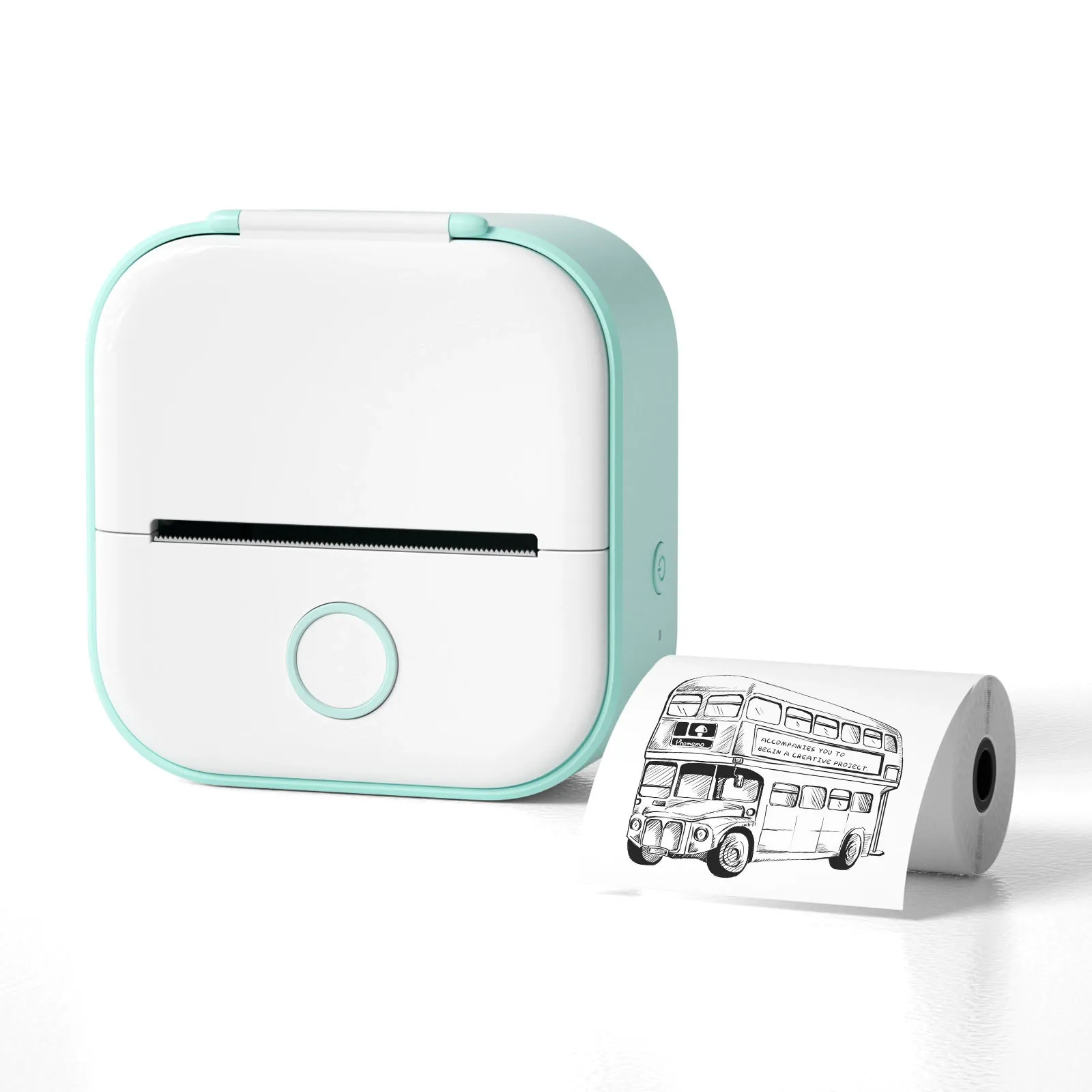 Phomemo T02 Mini Portable Thermal Printer Photo Mini Printer Sticker for Student Studying Pocket Inkless Receipt
