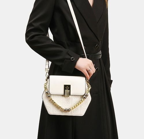 Crossbody women's bag embossed high-end crossbody bag shoulder bag fashionable temperament chain women's bag