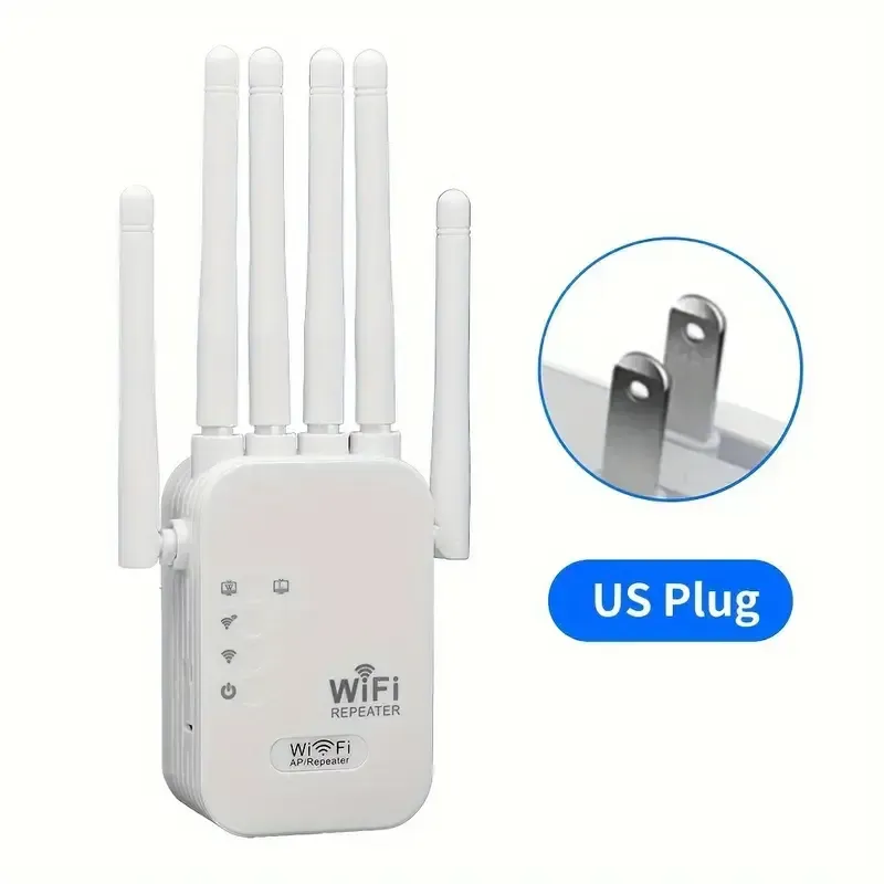 Wifi Extender, Wifi Signal Booster, Compatible with WIFI6, Equipped with an Ethernet Port, Featuring 6 Antennas for 360° Coverage, Reaching Up to 11, 000 Square Feet, Suitable for Over 35 Devices, And Can Be Set Up with Just One Click As a Home Wifi Repeater.