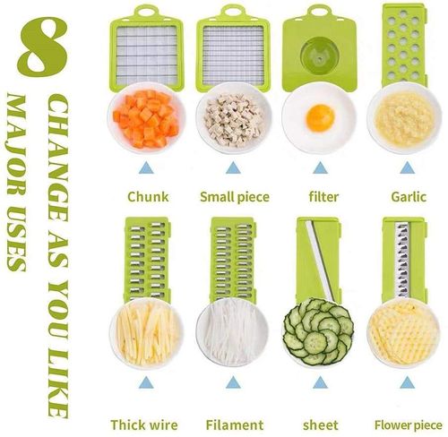 Vegetable chopper with several different attachments to make meal prep easy breezy