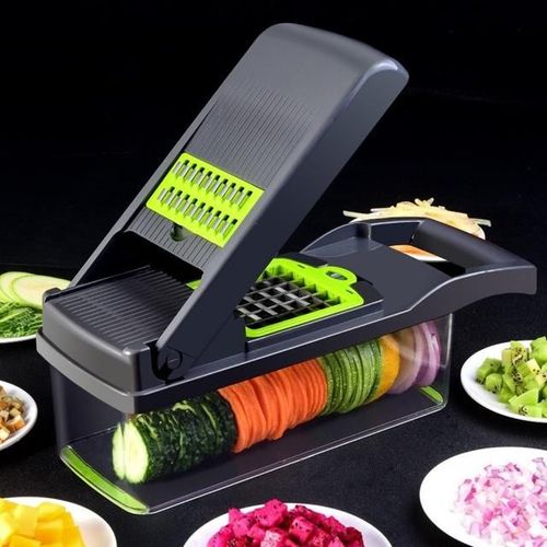 Vegetable chopper with several different attachments to make meal prep easy breezy