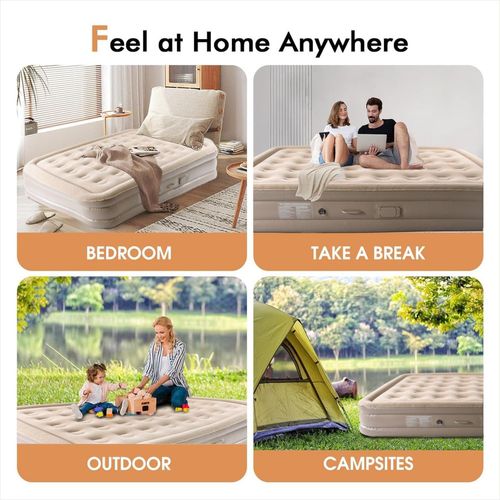 Air Cushion Bed with a Built-in Air Pump is perfect for any space