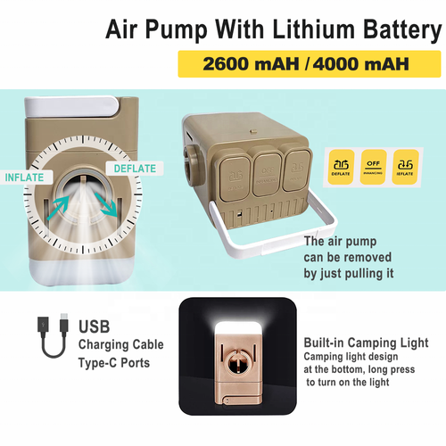 Air Cushion Bed with a Built-in Air Pump is perfect for any space