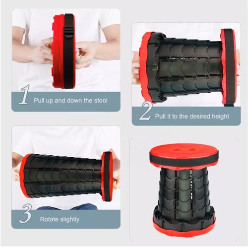 Outdoor Plastic Portable Modern Telescopic Stools Retractable Height Adjustable Stool