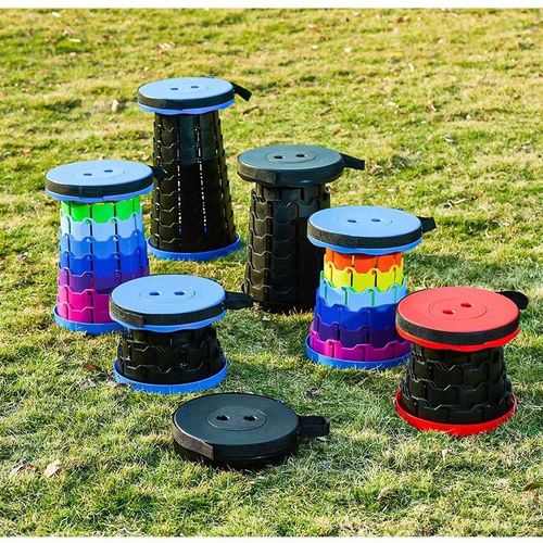 Outdoor Plastic Portable Modern Telescopic Stools Retractable Height Adjustable Stool