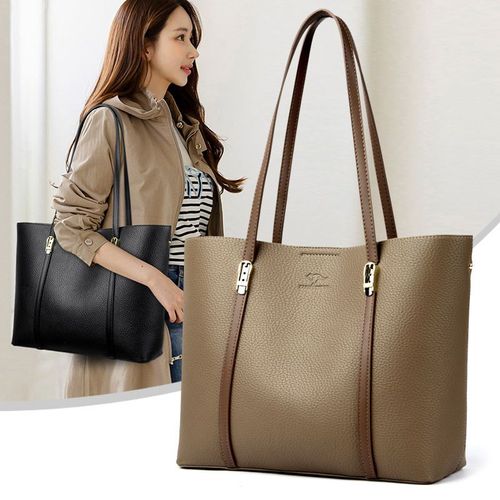 Luxury Designer Women's PU Leather Handbags Large Luxury Vintage Style Tote