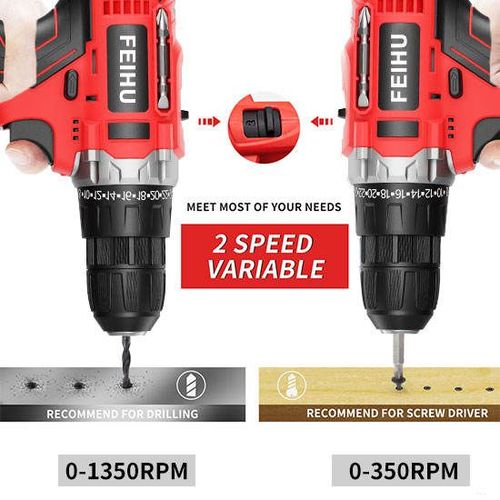 Lithium battery rechargeable hand drill multi-function electric screwdriver household power tools