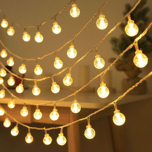 Battery-powered String Lights 10m for Decorating Christmas Trees, Parties, White, Colorful, Warm-toned Lights for Window Strips