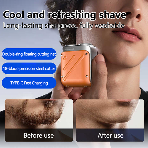 High Quality Mini Portable Electric Shaver Razor for Men Twin Blade Rechargeable IPX7 Waterproof Pocket-friendly（ Delivery in 3 days ）