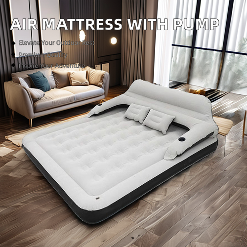 Auto Inflated High Folding Inflatable Double Air Bed With Built in Pump Inflatable Air Bed Mattress