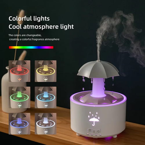 Raindrop Diffusers Aromas Colorful Led Light Rain Drop Essential Oil Humidifier Diffusers for Bedroom