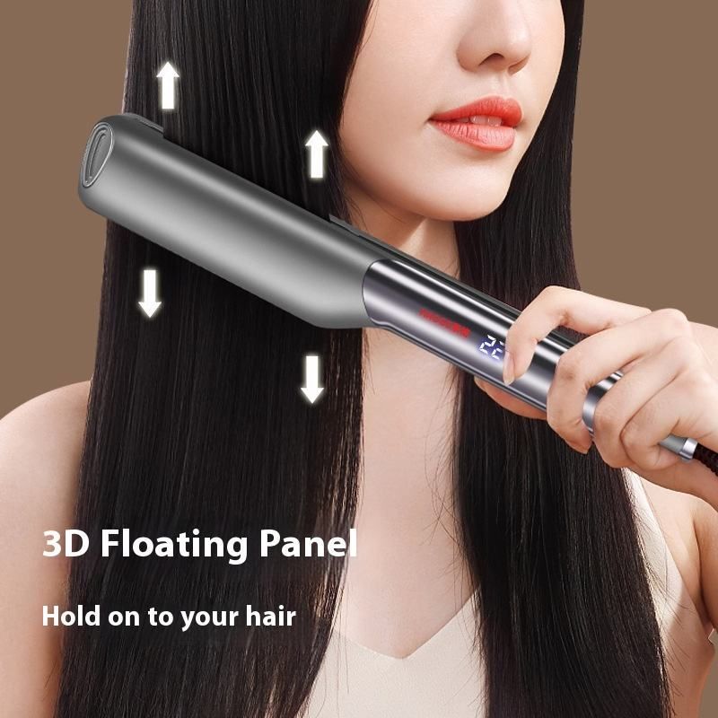 Dual-Use Electric Hair Straightener Curler Anti-Scalding Ceramic Plate  Hair-Friendly LED Display Negative Ion