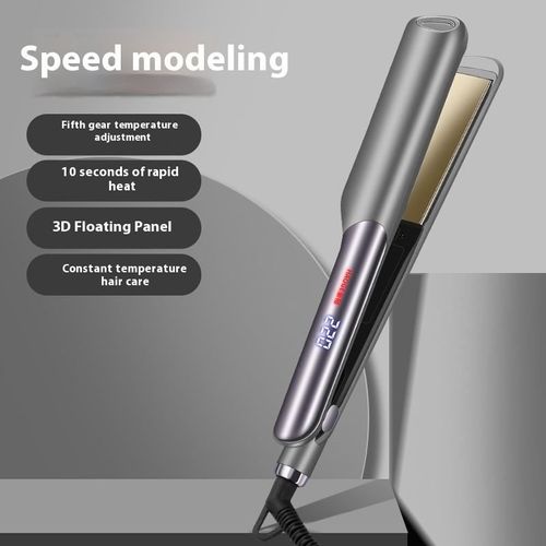 Dual-Use Electric Hair Straightener Curler Anti-Scalding Ceramic Plate  Hair-Friendly LED Display Negative Ion