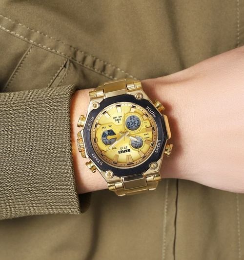 SKMEI 2210 Gold Wrist Watches for Men Digital Original Watch Digital Minimalist