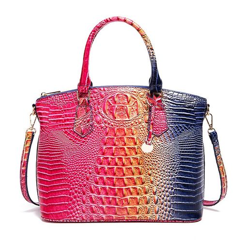 MU Retro Fashion Luxury Ladies Handbags Stylish Women Tote Bag Unique Design Crocodile Patternnote Hand Bag Purse