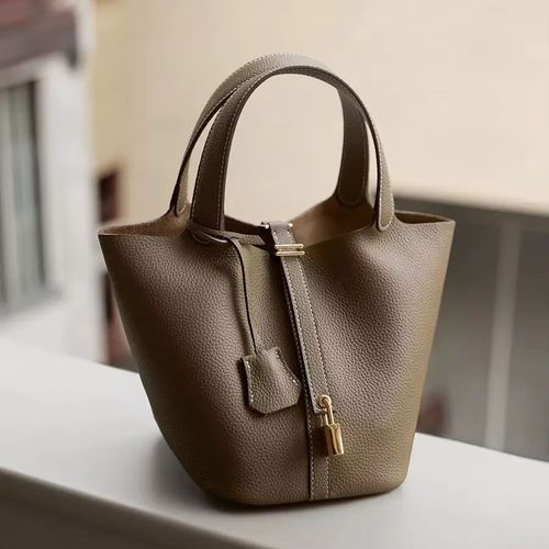Hot sale basket handbag women's bag 2025 summer new imported TOGO cowhide bag women's bucket bag