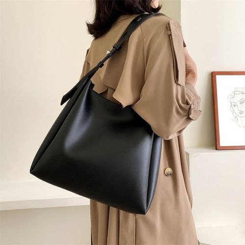 One-shoulder crossbody large bag Casual women's bag Mother-and-child tote bag with large capacity Simple bucket women's bag