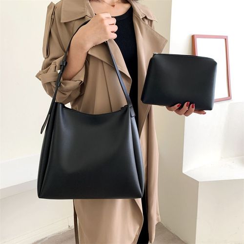 One-shoulder crossbody large bag Casual women's bag Mother-and-child tote bag with large capacity Simple bucket women's bag