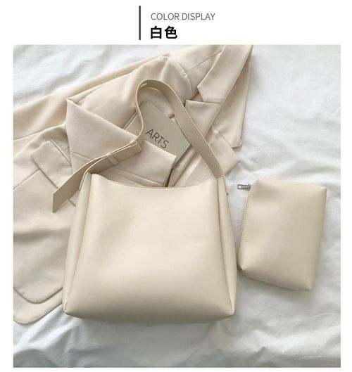 One-shoulder crossbody large bag Casual women's bag Mother-and-child tote bag with large capacity Simple bucket women's bag