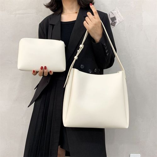 One-shoulder crossbody large bag Casual women's bag Mother-and-child tote bag with large capacity Simple bucket women's bag
