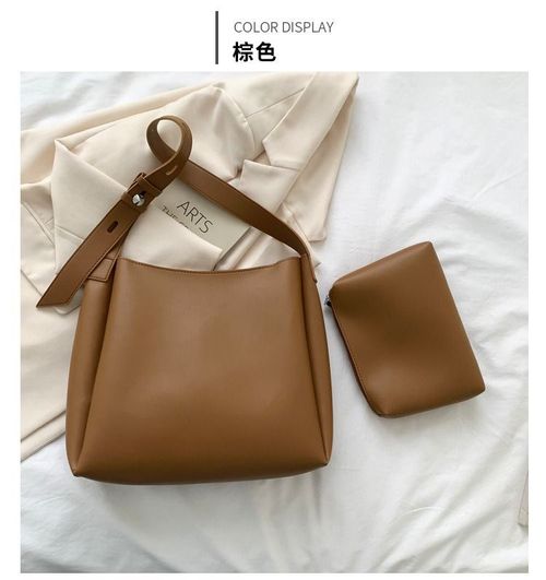 One-shoulder crossbody large bag Casual women's bag Mother-and-child tote bag with large capacity Simple bucket women's bag