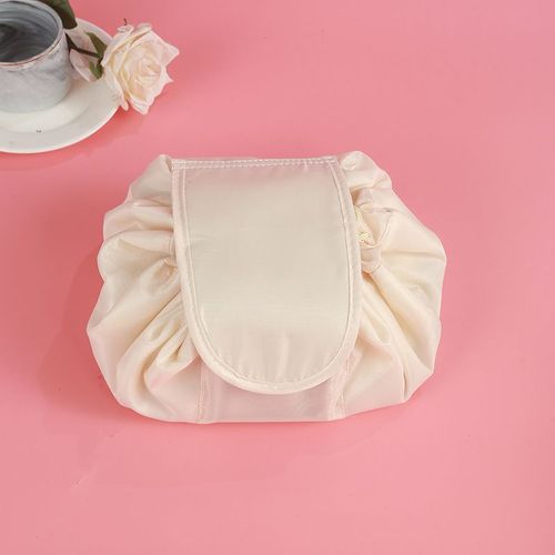 Lightweight Lazy Drawstring Make up Bag Portable Large Travel Cosmetic Bag