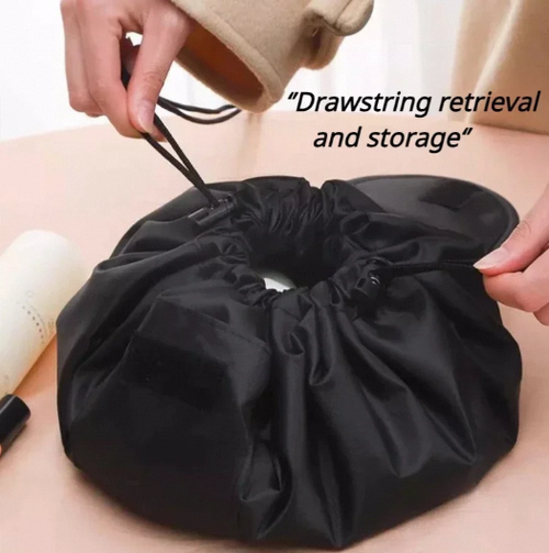 Lightweight Lazy Drawstring Make up Bag Portable Large Travel Cosmetic Bag