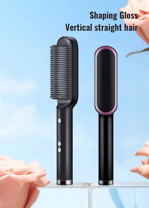 High Quality Electric Straighten Hair Brush Professional Curler Straightener Comb Fashion Fast Heating Ceramic Hair Straightener