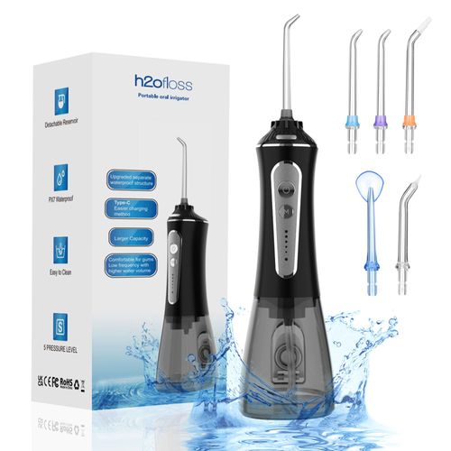 2025 Best Selling Cordless Water Dental Flosser  for Teeth and Braces    Flosser Picks with 5 Modes 5 Jet Tips