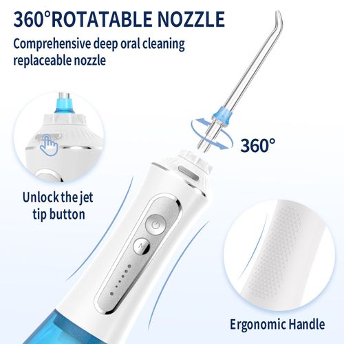 2025 Best Selling Cordless Water Dental Flosser  for Teeth and Braces    Flosser Picks with 5 Modes 5 Jet Tips