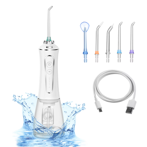 2025 Best Selling Cordless Water Dental Flosser  for Teeth and Braces    Flosser Picks with 5 Modes 5 Jet Tips