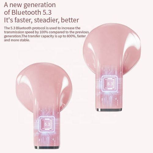 Super Mini Invisible In-Ear Earphone Lovely Pink Stereo Ear Buds 2 in 1 Rotation Mini Heart Shaped K520 TWS Wireless Earbuds